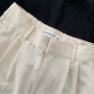 High waisted wide leg trousers